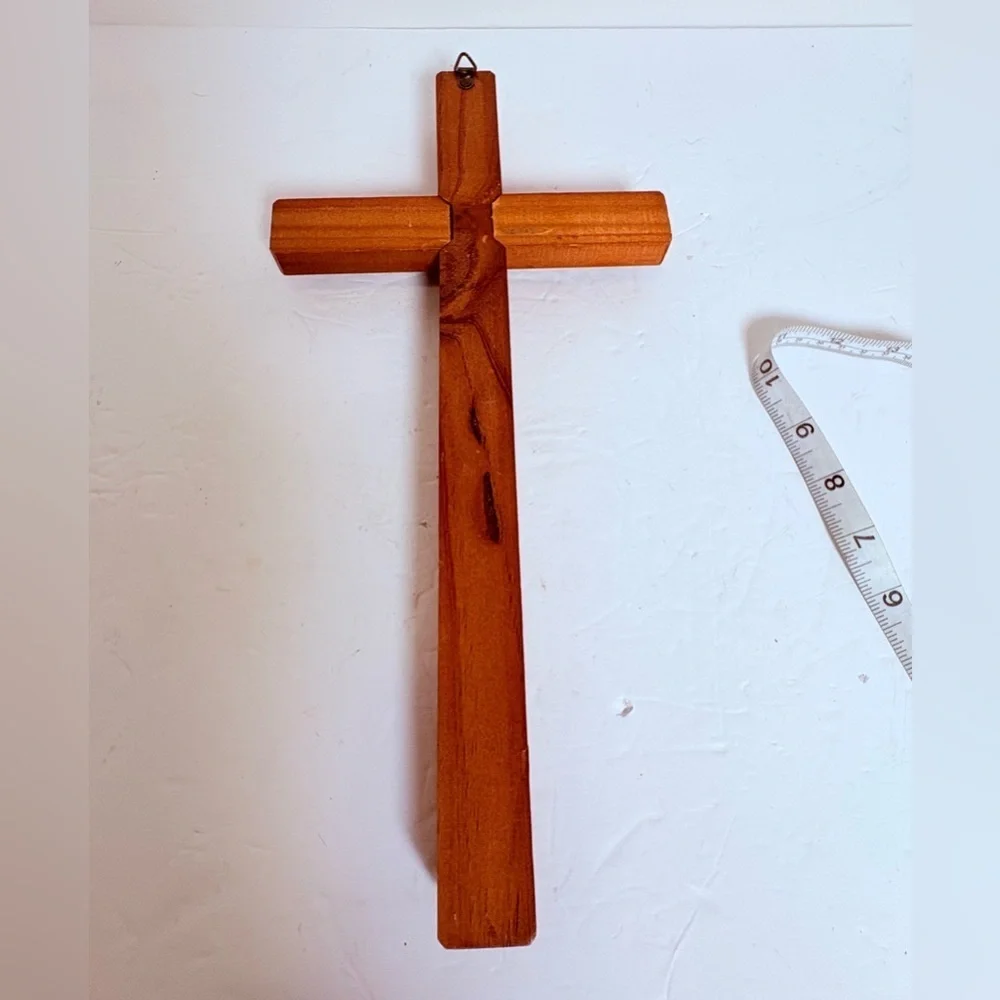 Vintage Wooden and Brass Cross/Crucifix